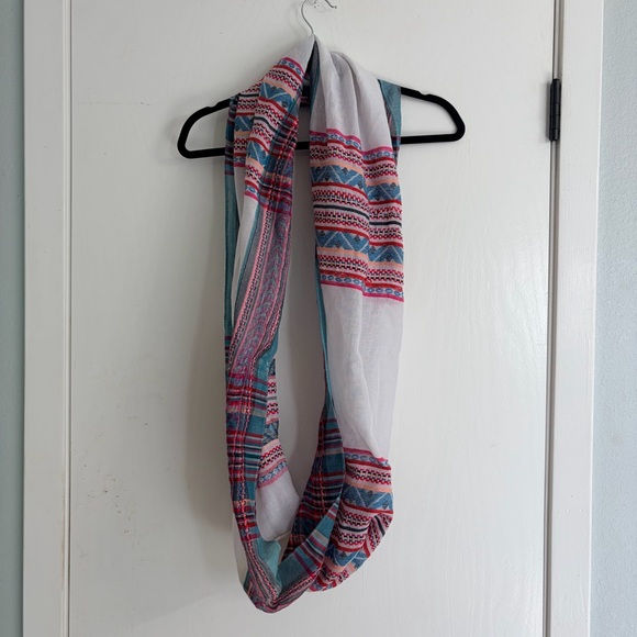 Colorful Patterned Infinity Scarf - Picture 1 of 7